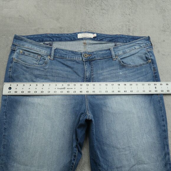 Torrid Jeans Women's Size 24R Blue High-Rise Skinny Denim 31" Inseam Stretch - Picture 7 of 16